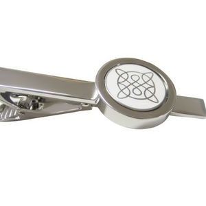 Silver Toned Celtic Design Tie Clip